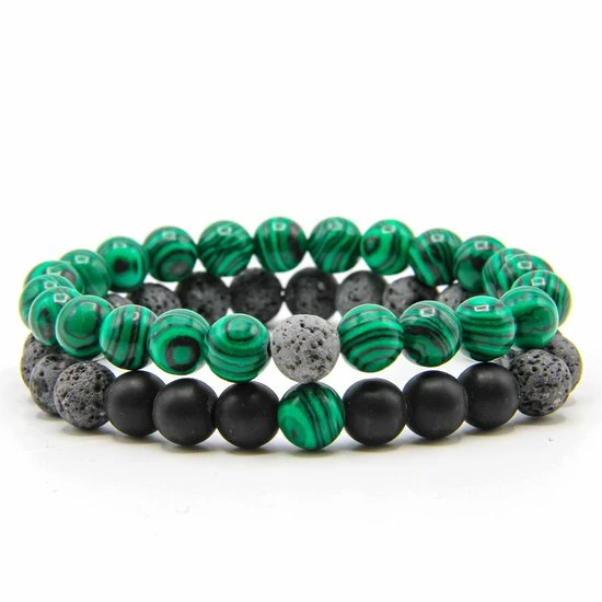 Beste Pirce ๐ AWEMOZ Natuursteen Armbanden - Contrast Kralen Armbandjes - Groen/Grijs - Sieraden - Cadeau Voor Man & Vrouw ๐ฅ 3 Beste Pirce ๐ AWEMOZ Natuursteen Armbanden - Contrast Kralen Armbandjes - Groen/Grijs - Sieraden - Cadeau Voor Man & Vrouw ๐ฅ