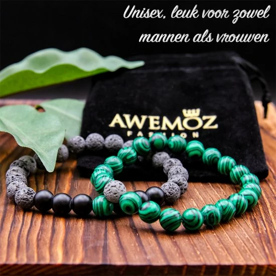 Beste Pirce ๐ AWEMOZ Natuursteen Armbanden - Contrast Kralen Armbandjes - Groen/Grijs - Sieraden - Cadeau Voor Man & Vrouw ๐ฅ 6 Beste Pirce ๐ AWEMOZ Natuursteen Armbanden - Contrast Kralen Armbandjes - Groen/Grijs - Sieraden - Cadeau Voor Man & Vrouw ๐ฅ - Afbeelding 4