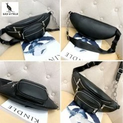 Top 10 🎁 San Vitale - Heuptas - Schoudertas - Fanny Pack Met Riem/schouderband - Vegan Leer - Zwart 👍 -Nike shop 550x550 620