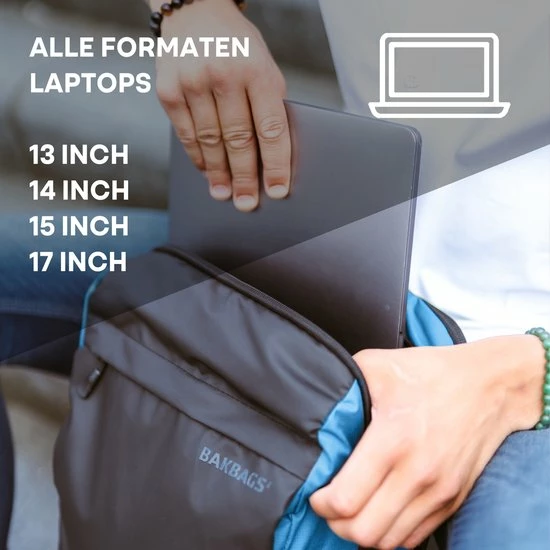 Goedkoop ✨ BAKBAGS Amsterdam Laptop Rugzak Voor 13 Tm 17 Inch Laptops - Laptoptas Incl Accessoires En Regenhoes - 10 Vakken - 25 Liter Inhoud - Duurzaam & Gerecycled Materiaal - Blauw-Grijs 🥰 7 Goedkoop ✨ BAKBAGS Amsterdam Laptop Rugzak Voor 13 Tm 17 Inch Laptops - Laptoptas Incl Accessoires En Regenhoes - 10 Vakken - 25 Liter Inhoud - Duurzaam & Gerecycled Materiaal - Blauw-Grijs 🥰 - Afbeelding 5