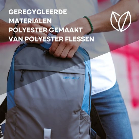 Goedkoop ✨ BAKBAGS Amsterdam Laptop Rugzak Voor 13 Tm 17 Inch Laptops - Laptoptas Incl Accessoires En Regenhoes - 10 Vakken - 25 Liter Inhoud - Duurzaam & Gerecycled Materiaal - Blauw-Grijs 🥰 8 Goedkoop ✨ BAKBAGS Amsterdam Laptop Rugzak Voor 13 Tm 17 Inch Laptops - Laptoptas Incl Accessoires En Regenhoes - 10 Vakken - 25 Liter Inhoud - Duurzaam & Gerecycled Materiaal - Blauw-Grijs 🥰 - Afbeelding 6