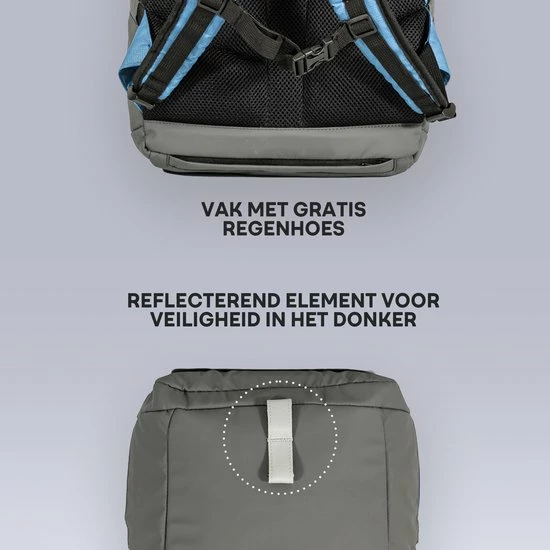 Goedkoop ✨ BAKBAGS Amsterdam Laptop Rugzak Voor 13 Tm 17 Inch Laptops - Laptoptas Incl Accessoires En Regenhoes - 10 Vakken - 25 Liter Inhoud - Duurzaam & Gerecycled Materiaal - Blauw-Grijs 🥰 9 Goedkoop ✨ BAKBAGS Amsterdam Laptop Rugzak Voor 13 Tm 17 Inch Laptops - Laptoptas Incl Accessoires En Regenhoes - 10 Vakken - 25 Liter Inhoud - Duurzaam & Gerecycled Materiaal - Blauw-Grijs 🥰 - Afbeelding 7