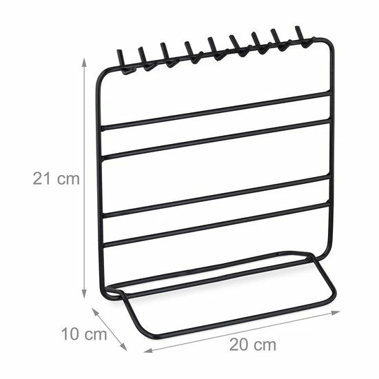 Kopen ๐ Relaxdays Sieradenrekje Metaal - Sieradenhouder - Rekje Voor Kettingen - Oorbellenrekje - Zwart โค๏ธ 7 Kopen ๐ Relaxdays Sieradenrekje Metaal - Sieradenhouder - Rekje Voor Kettingen - Oorbellenrekje - Zwart โค๏ธ - Afbeelding 5