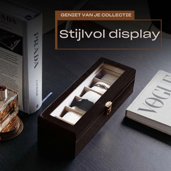 Flash-uitverkoop ⭐ JASC Horlogebox - 6 Compartimenten - Sieradendoos - Bruin / Beige ⌛ 8 Flash-uitverkoop ⭐ JASC Horlogebox - 6 Compartimenten - Sieradendoos - Bruin / Beige ⌛ - Afbeelding 6