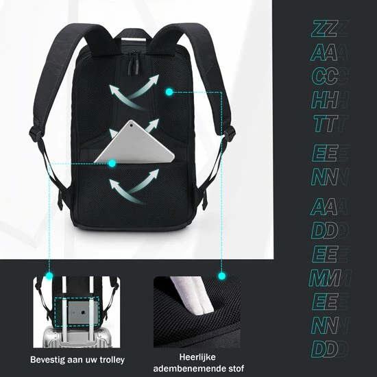 Promo 😉 Brandie - Rugzak - Geschikt Voor 15,6 Inch Laptop - Reistas - Schoudertassen - Voor Heren Tassen - Waterdichte - Hoge Capaciteit - Anti Diefstal - Lederen Rugzak - Multifunctionele - Zwart - Maat 15*28*48 Cm - Gewicht 1kg ✔️ 7 Promo 😉 Brandie - Rugzak - Geschikt Voor 15,6 Inch Laptop - Reistas - Schoudertassen - Voor Heren Tassen - Waterdichte - Hoge Capaciteit - Anti Diefstal - Lederen Rugzak - Multifunctionele - Zwart - Maat 15*28*48 Cm - Gewicht 1kg ✔️ - Afbeelding 5