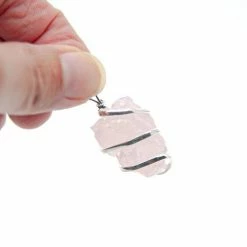 Begroting 🎁 Spiru Ruwe Edelsteen Hanger Rozenkwarts Wikkel 😍 -Nike shop 550x550 861