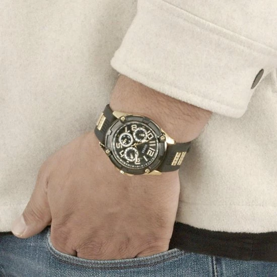 Promo 😉 Guess ⌚ Watches DELTA GW0051G2 Heren Horloge 46 Mm - Zwart ❤️ 13 Promo 😉 Guess ⌚ Watches DELTA GW0051G2 Heren Horloge 46 Mm - Zwart ❤️ - Afbeelding 11