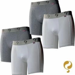 Top 10 π Quick Q1905 Bodywear Heren Boxershorts 4-Pack Wit Grijs Wit Grijs β€οΈ