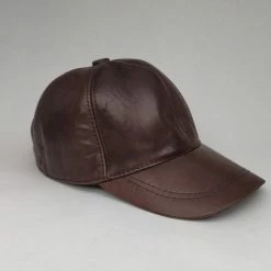 Beste deal ๐คฉ Merkloos Pet Heren En Dames - Trucker Cap - โพ Baseball Cap - Snapback Cap - Echt Leer - Urban - Bruin ๐