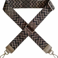 Beste deal 🥰 Geen Merk Aanduiding VIQRI - Tashengsels - Tassen - Schouderband - Kwaliteit - Brede Riem - Bag Strap Tassenriem - Ibiza Style - Bohemian Schouderriem - Zig Zag Zwart - Bruin - Festival - Bagstrap Verstelbaar - Mix - Bag Strap - Zilver - Verstelbaar - 130 Cm 🌟