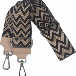 Beste Verkoop 😀 Sierenso Tassenriem - Schoudertas Riem - Woven Tassenriem - Bags Strap - Zwart - Beige - Zilver - PIMP YOUR BAG ✨