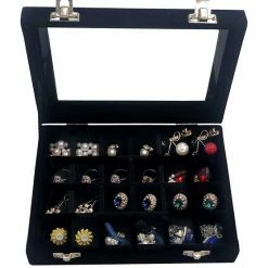 Goedkoop ๐ฏ UNIQ Juwelendoosje In Zwart Velours ๐