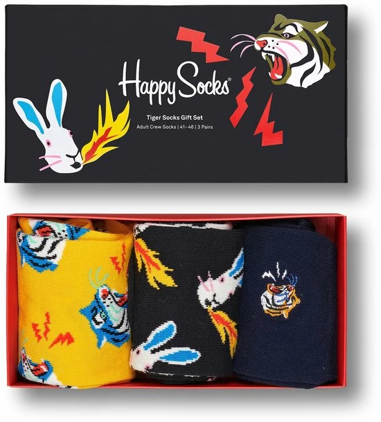 Aanbiedingen β€οΈ Happy 𧦠Socks Tiger Gift Box 3P - Maat 41-46 β 6 Aanbiedingen β€οΈ Happy 𧦠Socks Tiger Gift Box 3P - Maat 41-46 β - Afbeelding 4