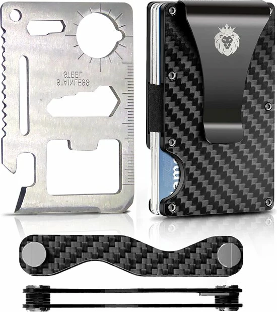 Gloednieuw 😍 LejonC Pasjeshouder Met Geldclip + Gratis Multitool En Sleutelorganizer In Geschenkdoos - Creditcardhouder Met RFID Bescherming - Luxe Aluminium Kaarthouder Premium Kwaliteit Geschenk Voor Mannen Vrouwen 👍 3 Gloednieuw 😍 LejonC Pasjeshouder Met Geldclip + Gratis Multitool En Sleutelorganizer In Geschenkdoos - Creditcardhouder Met RFID Bescherming - Luxe Aluminium Kaarthouder Premium Kwaliteit Geschenk Voor Mannen Vrouwen 👍