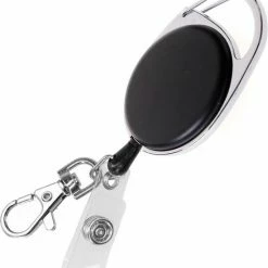 Coupon ๐ Fako Bijoux? Fako Bijoux - Uittrekbare Sleutelhanger Met Koord Duo - Uittrekbare Pasjeshouder - Skipashouder - Nylon - 36x56mm - Zwart ๐งจ