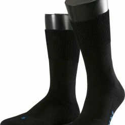 Hete verkoop ๐ FALKE Run Gewatteerd Warm Ademend Hoogwaardig Anti Zweet Zacht Zonder Motief Kleurrijk Hardloop Hoog Katoen Zwart Unisex Sokken - Maat 42-43 ๐
