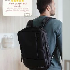 Nieuw 💯 Ticaba Rolle - Waterafstotende Laptop Rugzak Inclusief Usb Oplaadstation - 14 T/m 15,6 Inch - Rugtas Voor Dames En Heren - Zwart 😀 -Nike shop 550x660 1