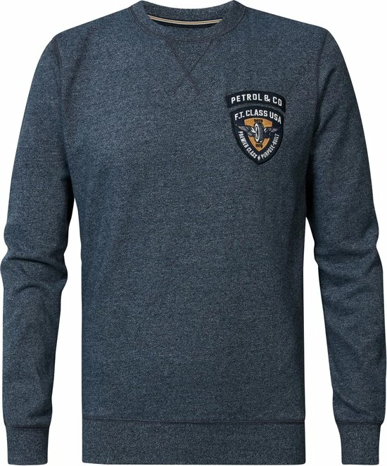 Hete verkoop ⭐ Petrol Industries - Heren Crewneck Sweater Gemeleerd - Blauw - Maat M 🛒 3 Hete verkoop ⭐ Petrol Industries - Heren Crewneck Sweater Gemeleerd - Blauw - Maat M 🛒