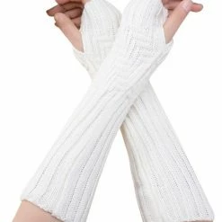 Goedkoopste ๐ Winkrs - Polswarmers Wit - Lange Gebreide Polswarmers ๐ฅ
