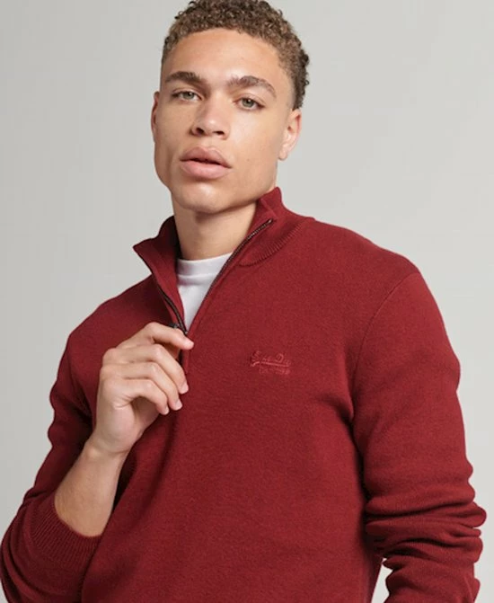 Groothandel 🎉 Superdry Vintage Emb Cotton Cash Henley Quarter Zip Heren Trui - Maat M 🎉 5 Groothandel 🎉 Superdry Vintage Emb Cotton Cash Henley Quarter Zip Heren Trui - Maat M 🎉 - Afbeelding 3