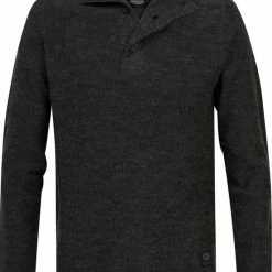 Aanbiedingen ๐ Petrol Industries - Heren Gebreide Trui - Zwart - Maat L ๐