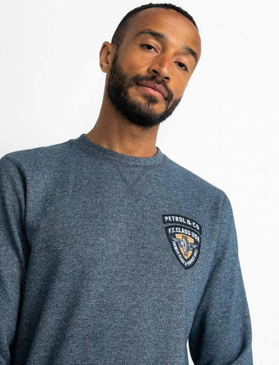 Hete verkoop ⭐ Petrol Industries - Heren Crewneck Sweater Gemeleerd - Blauw - Maat M 🛒 7 Hete verkoop ⭐ Petrol Industries - Heren Crewneck Sweater Gemeleerd - Blauw - Maat M 🛒 - Afbeelding 5