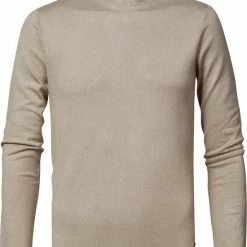 Nieuw ๐ Petrol Industries - Heren Fijngebreide Coltrui - Bruin - Maat M โญ