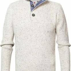 Groothandel ๐ Petrol Industries - Heren Gebreide Trui - Wit - Maat XL ๐