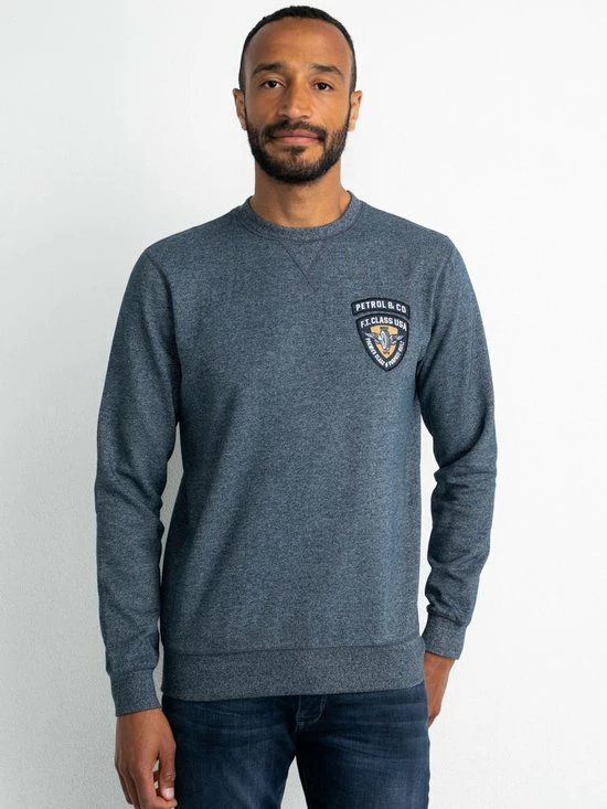 Hete verkoop ⭐ Petrol Industries - Heren Crewneck Sweater Gemeleerd - Blauw - Maat M 🛒 4 Hete verkoop ⭐ Petrol Industries - Heren Crewneck Sweater Gemeleerd - Blauw - Maat M 🛒 - Afbeelding 2