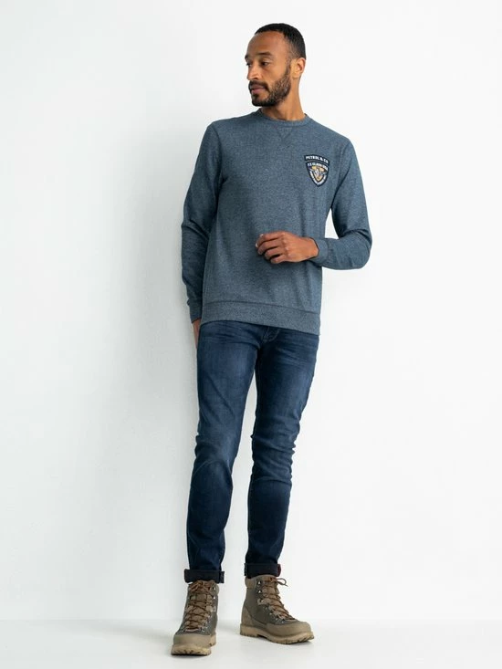 Hete verkoop ⭐ Petrol Industries - Heren Crewneck Sweater Gemeleerd - Blauw - Maat M 🛒 6 Hete verkoop ⭐ Petrol Industries - Heren Crewneck Sweater Gemeleerd - Blauw - Maat M 🛒 - Afbeelding 4