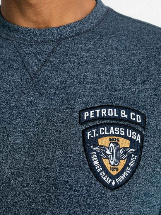 Hete verkoop ⭐ Petrol Industries - Heren Crewneck Sweater Gemeleerd - Blauw - Maat M 🛒 8 Hete verkoop ⭐ Petrol Industries - Heren Crewneck Sweater Gemeleerd - Blauw - Maat M 🛒 - Afbeelding 6