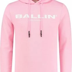 Nieuw 🔥 Ballin Amsterdam - Heren Slim Fit Original Hoodie - Roze - Maat S 😍
