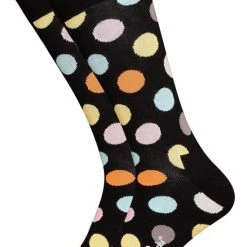 Uitgang ๐ Happy ๐งฆ Socks Big Dot Sokken - Zwart/Multi - Maat 41-46 ๐