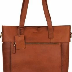 Begroting ๐คฉ Burkely Vintage Jade Laptopshopper - Schoudertas - Cognac โจ